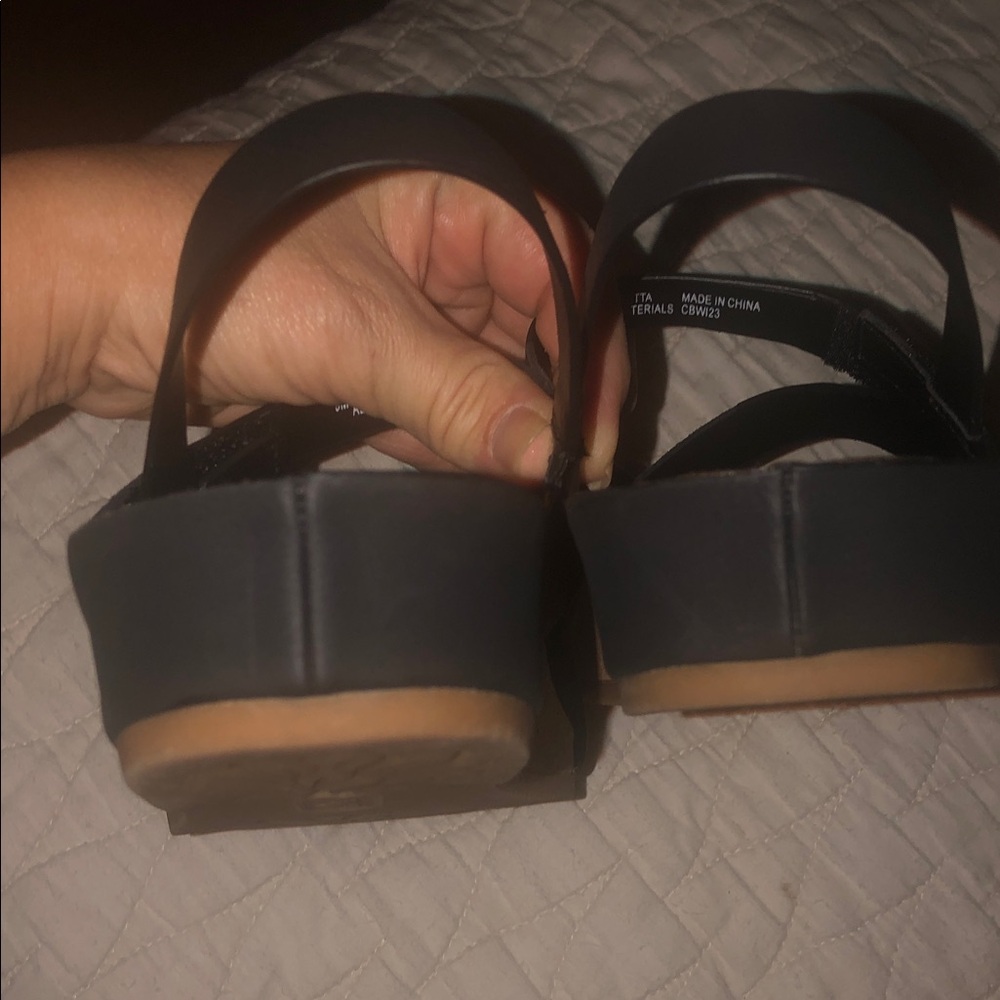 Eurosoft Gianetta Women's Black Slingback Thong Sandals US 9M Adjustable Straps - Picture 6 of 10